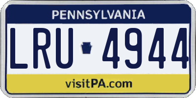 PA license plate LRU4944