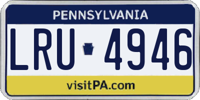 PA license plate LRU4946