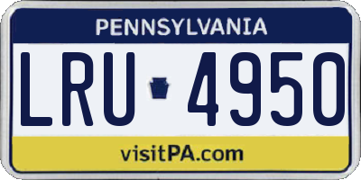 PA license plate LRU4950
