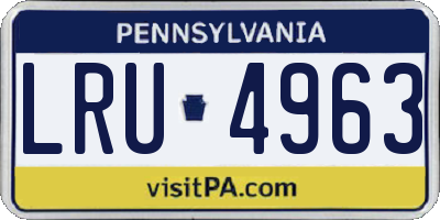 PA license plate LRU4963