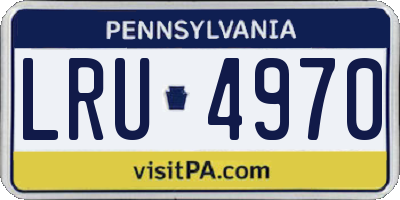 PA license plate LRU4970