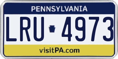 PA license plate LRU4973