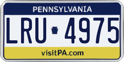 PA license plate LRU4975