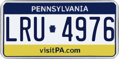 PA license plate LRU4976