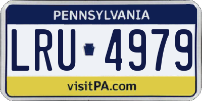 PA license plate LRU4979