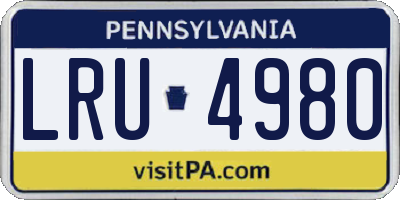 PA license plate LRU4980