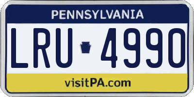 PA license plate LRU4990