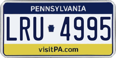 PA license plate LRU4995
