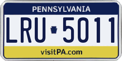 PA license plate LRU5011