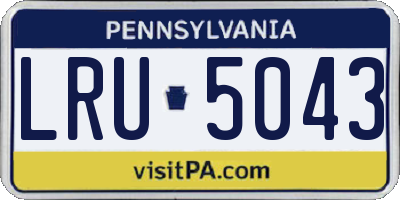 PA license plate LRU5043