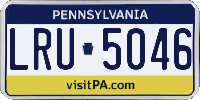 PA license plate LRU5046
