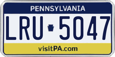 PA license plate LRU5047