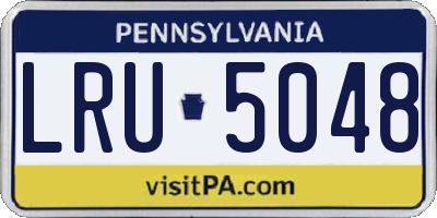 PA license plate LRU5048