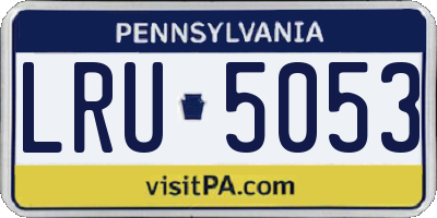 PA license plate LRU5053