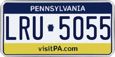 PA license plate LRU5055