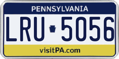 PA license plate LRU5056