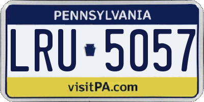 PA license plate LRU5057