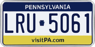 PA license plate LRU5061