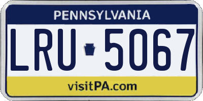 PA license plate LRU5067