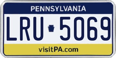 PA license plate LRU5069