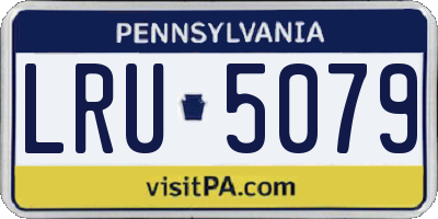 PA license plate LRU5079