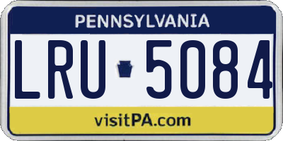 PA license plate LRU5084