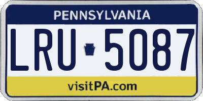 PA license plate LRU5087