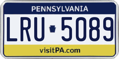PA license plate LRU5089