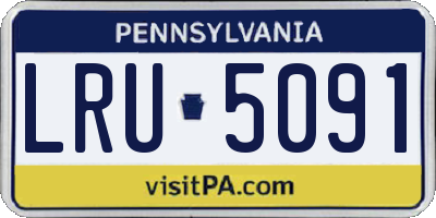PA license plate LRU5091