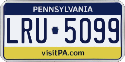 PA license plate LRU5099