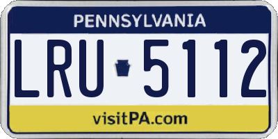 PA license plate LRU5112