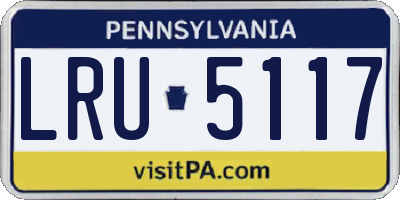 PA license plate LRU5117