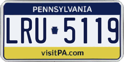 PA license plate LRU5119