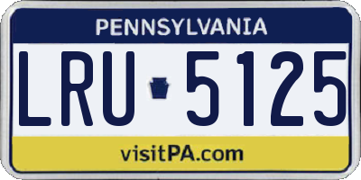 PA license plate LRU5125