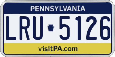 PA license plate LRU5126