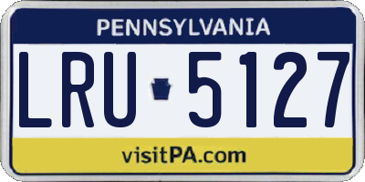 PA license plate LRU5127
