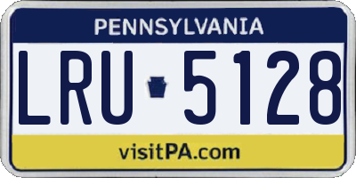 PA license plate LRU5128