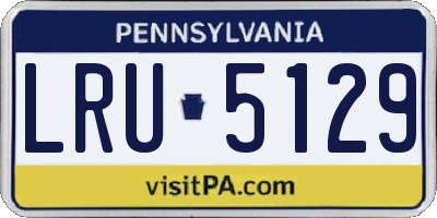 PA license plate LRU5129