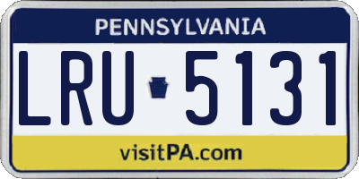 PA license plate LRU5131