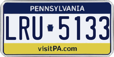 PA license plate LRU5133
