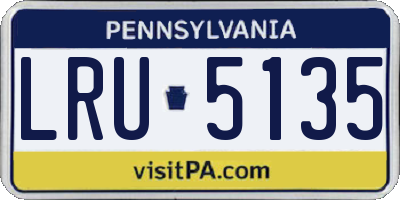 PA license plate LRU5135