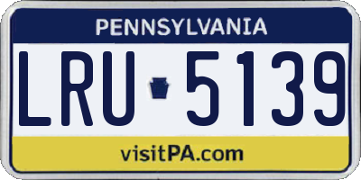 PA license plate LRU5139