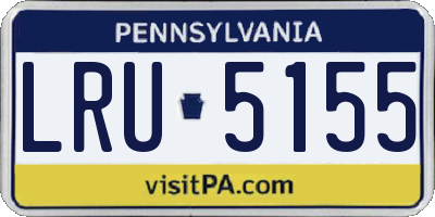 PA license plate LRU5155