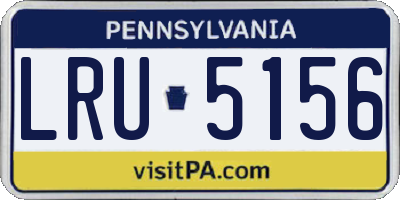 PA license plate LRU5156
