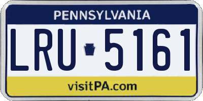 PA license plate LRU5161