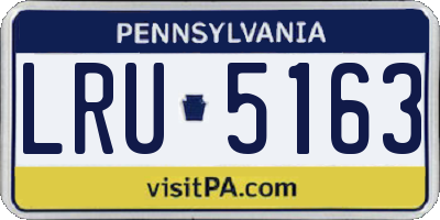 PA license plate LRU5163