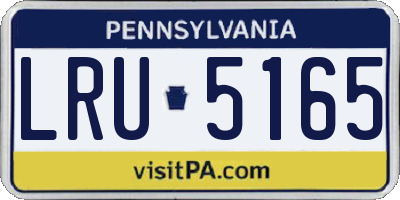 PA license plate LRU5165