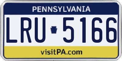 PA license plate LRU5166