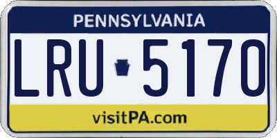 PA license plate LRU5170