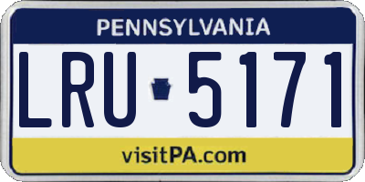 PA license plate LRU5171